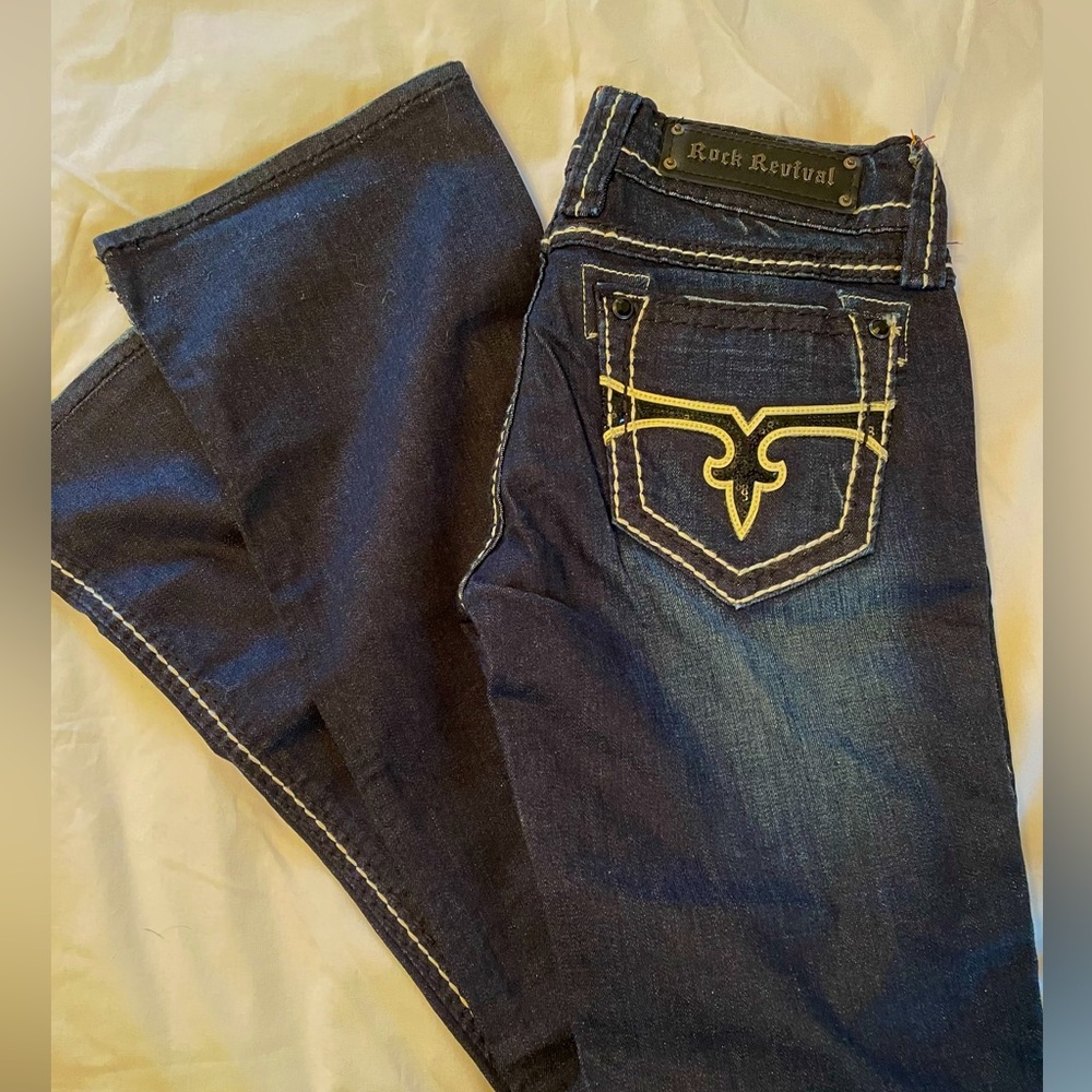 Rock Revival Women’s Boot Cut Jeans 28 X 34